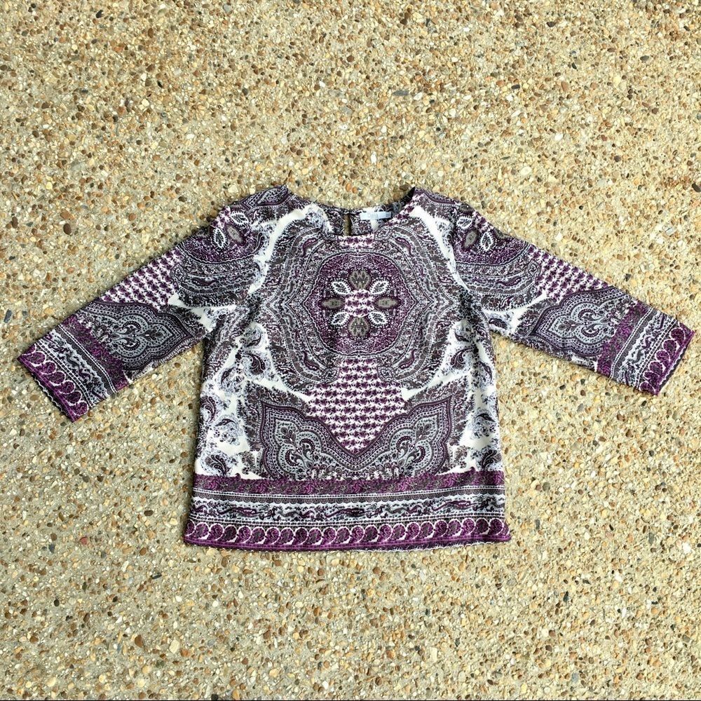 Dalia Boho Tribal Paisley Blouse Size M